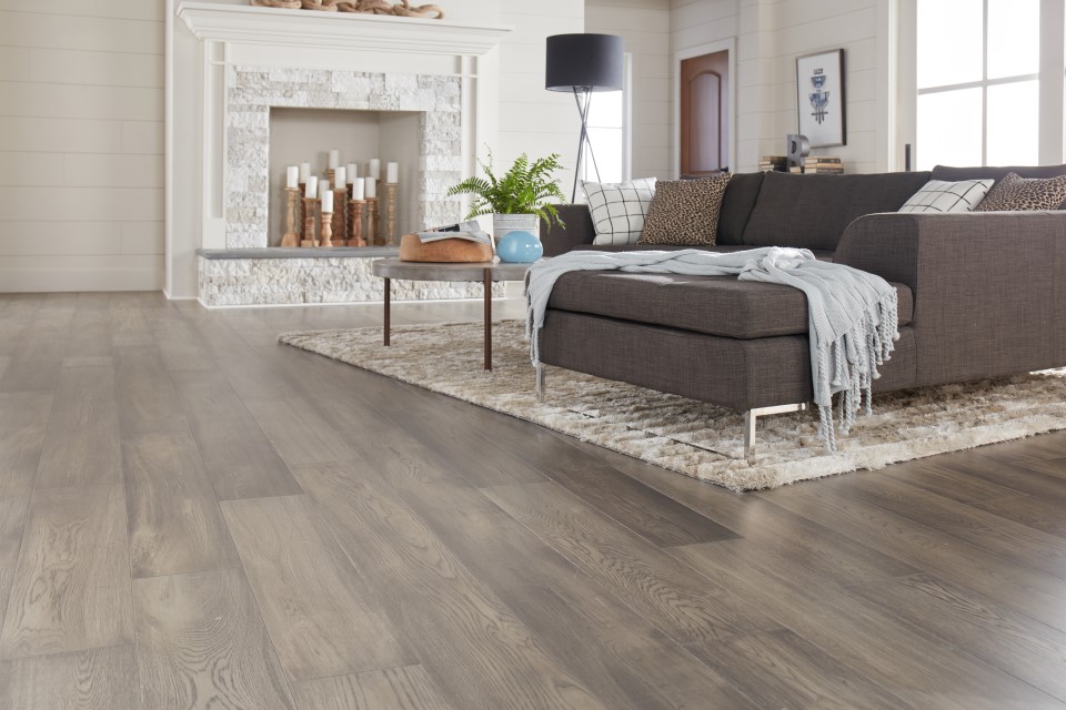 luxury vinyl floor with coastal vibes in living room